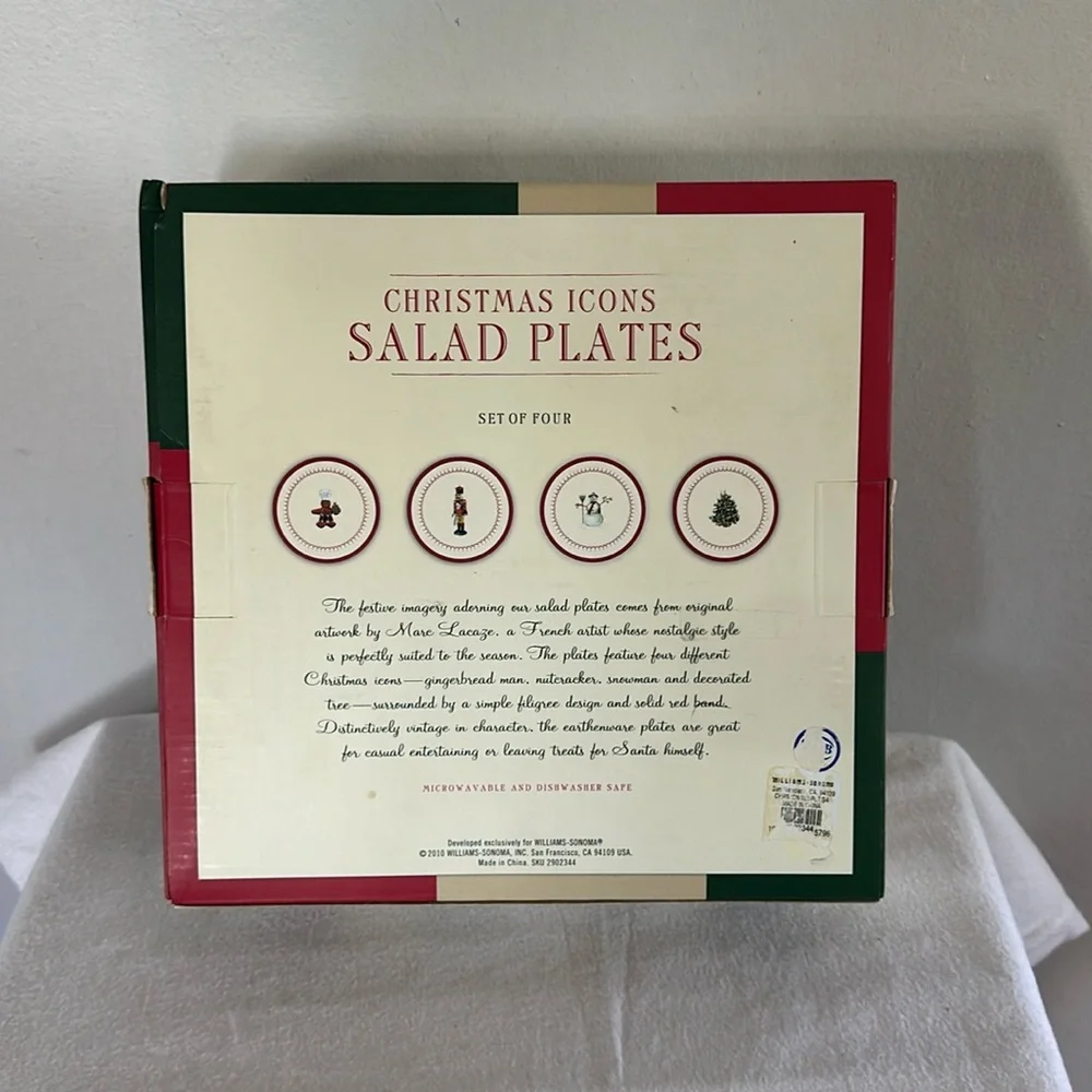 Williams Sonoma Christmas Icon Plates